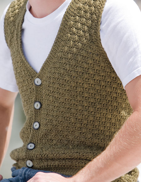 Easy mens vest knitting pattern free for beginners printable