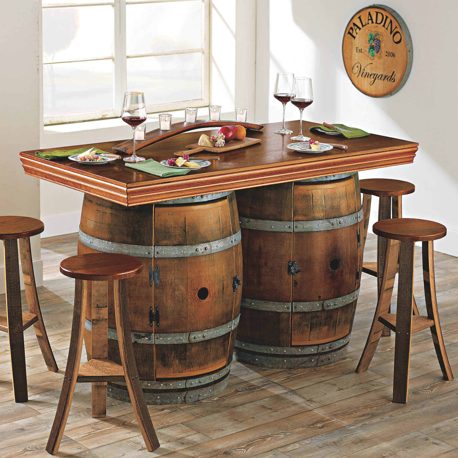 Kitchen table & 4 chairs. 24 Inspiring DIY Barrel Tables - Patterns Hub