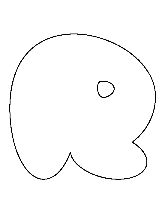 printable bubble letter r template