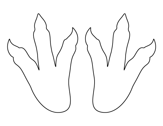 printable dinosaur footprints template