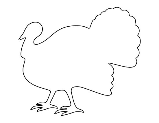 Printable turkey stencil