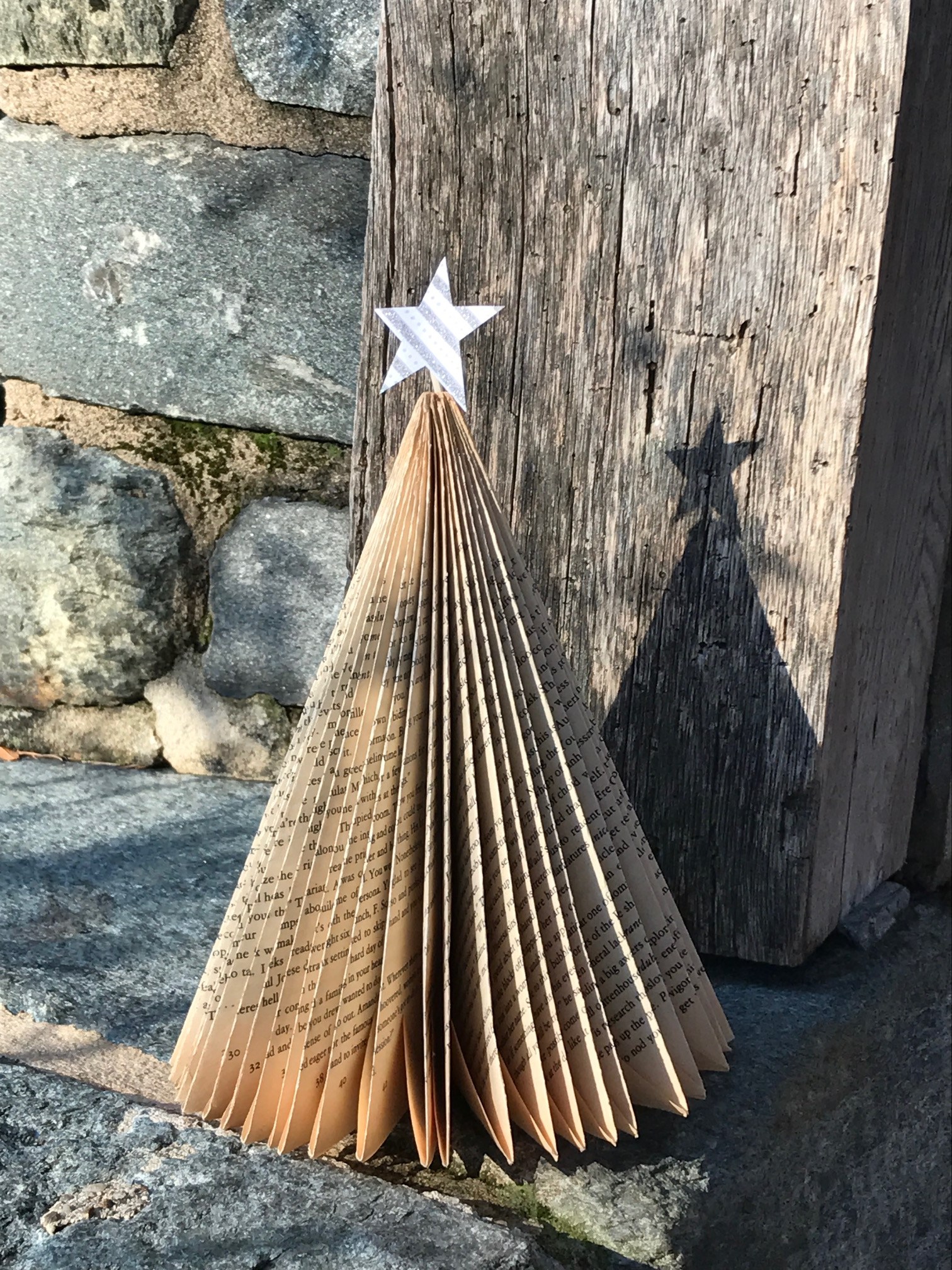 Paperback Christmas Trees Folded Book Christmas Tree * Thoughts & Whimsy