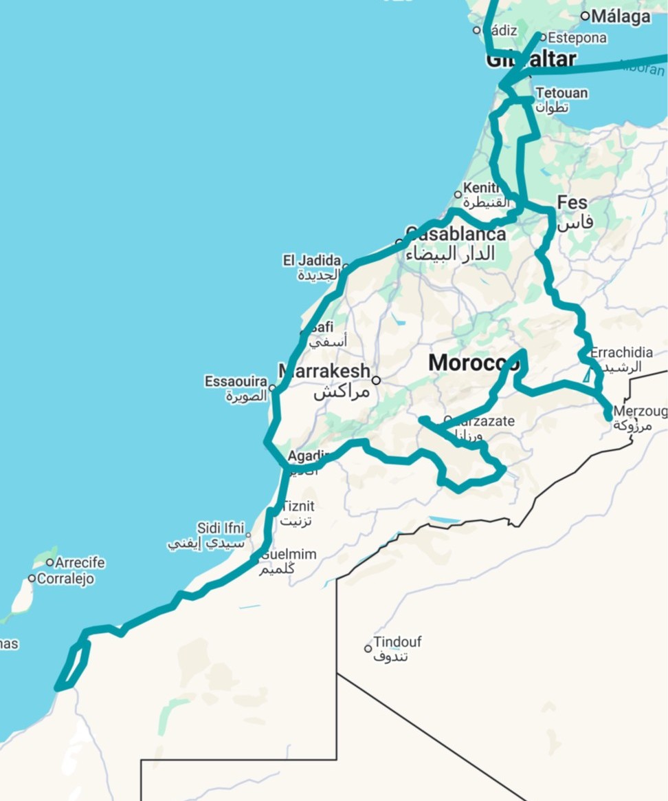 Morocco 2026 Paul Danielle And Truck Morocco Map 