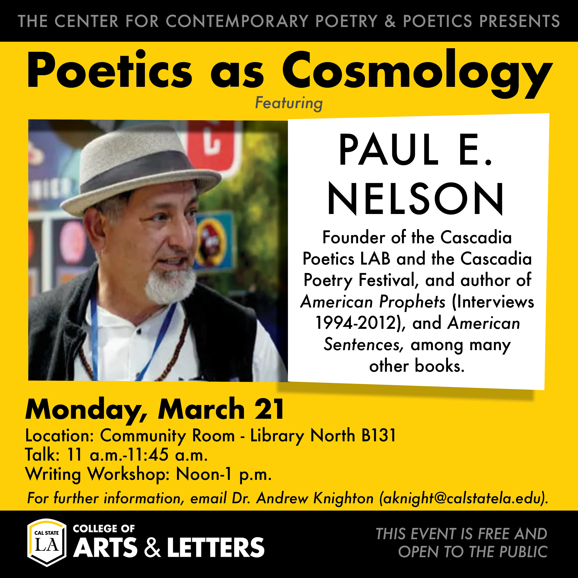 Poetics as Cosmology (Talk given to Cal 