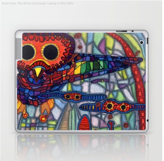 owls laptop skin