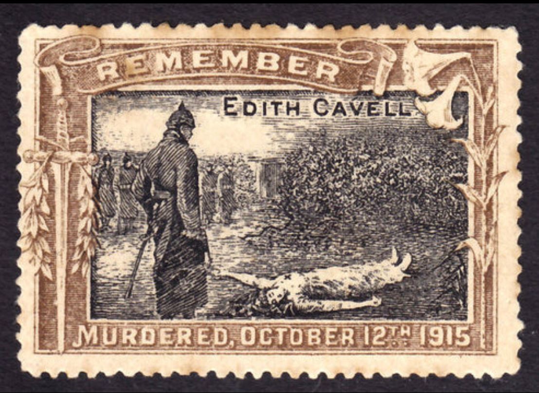 Stamp issued after the death of Edith Cavell