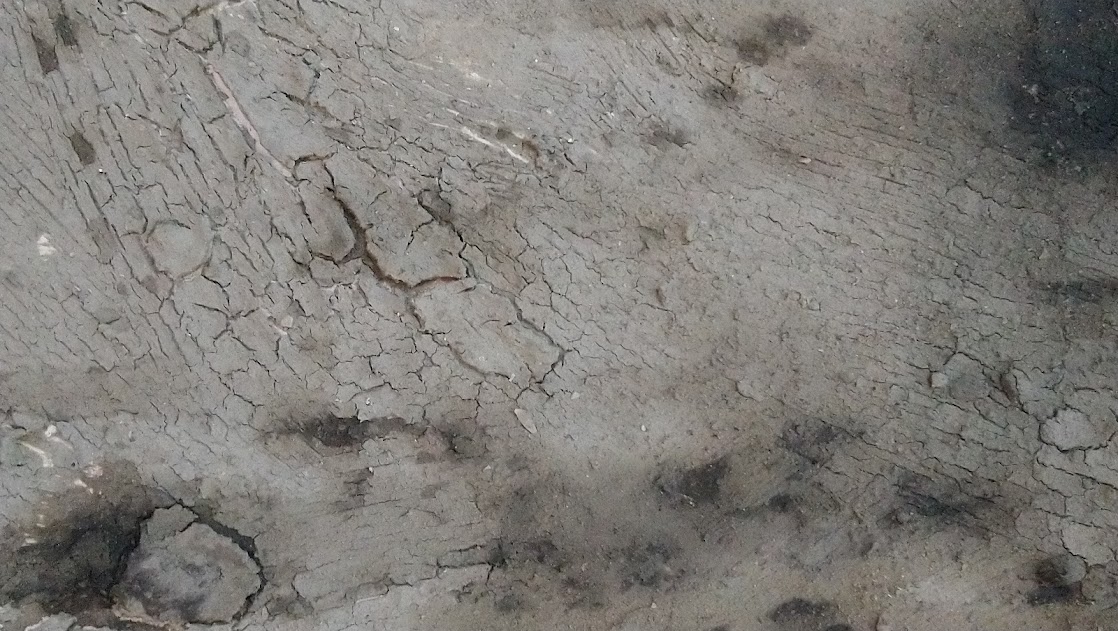 serie lost sea, Waddenkklei, afgewerkteolie op papier