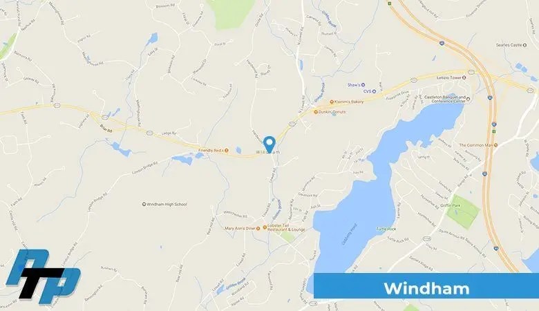 HVAC Electrician AC Repair Heating Service Windham Map.