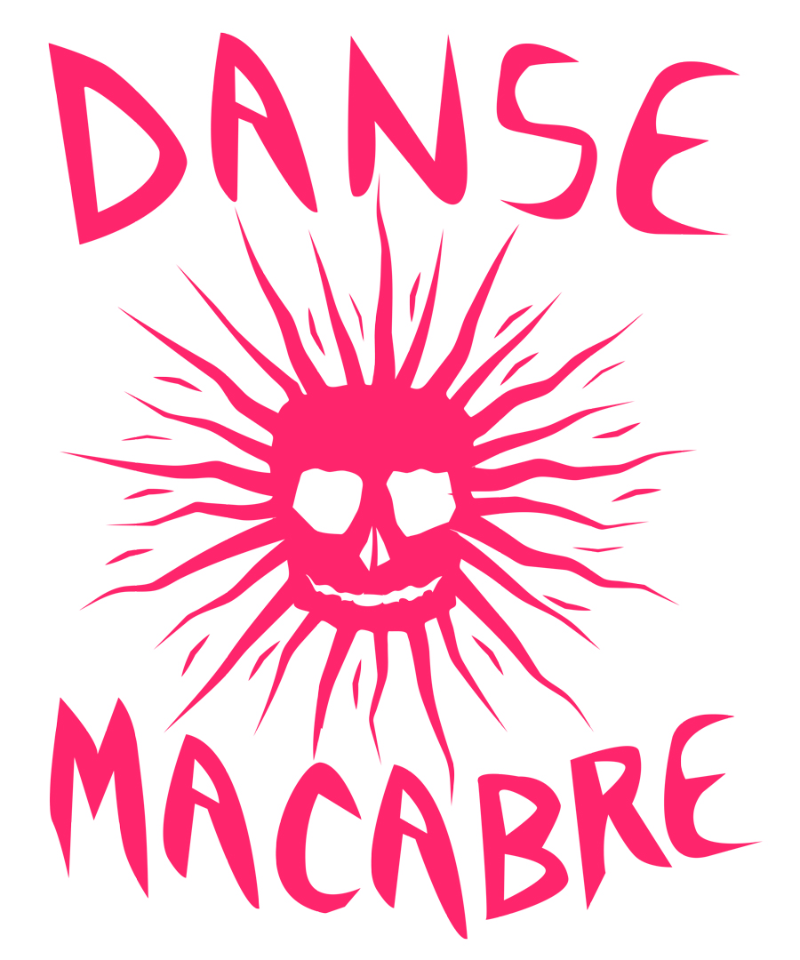DANSE MACABRE: Title graphics for a faculty art show at the Southwest University of Visual Arts.