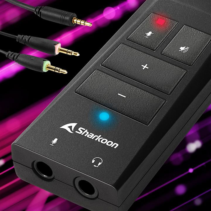 Carte Son Externe USB Sharkoon SB1 - Améliore Le Son De Ton PC, Avec égaliseur Matériel Et Logiciel Inclus - 3