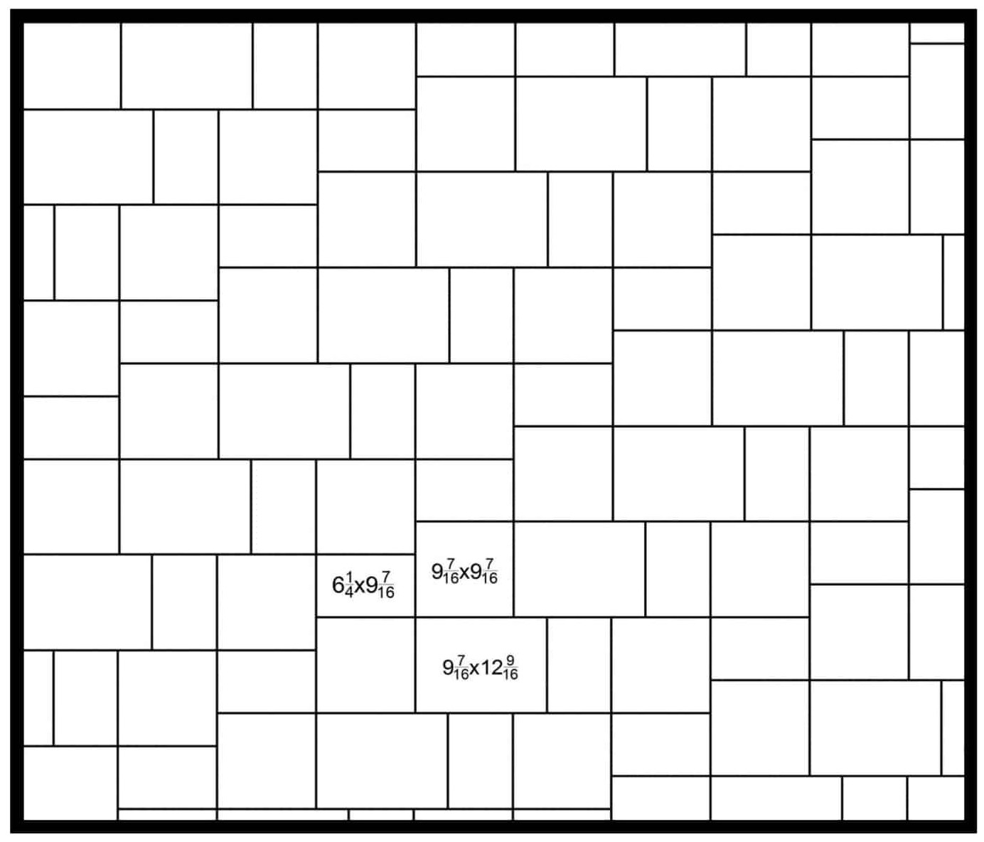 MegaStone Classic Random 1 paver pattern diagram