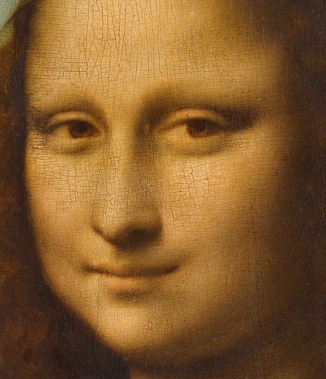 Detalj lica Mona Lize pokazuje upotrebu sfumata, posebno u senčenju oko očiju Detalj lica Mona Lize pokazuje upotrebu sfumata, posebno u senčenju oko očiju