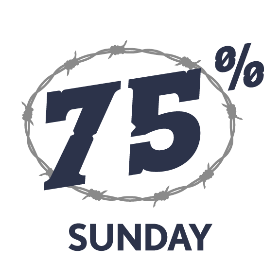 Sunday 75% OFF