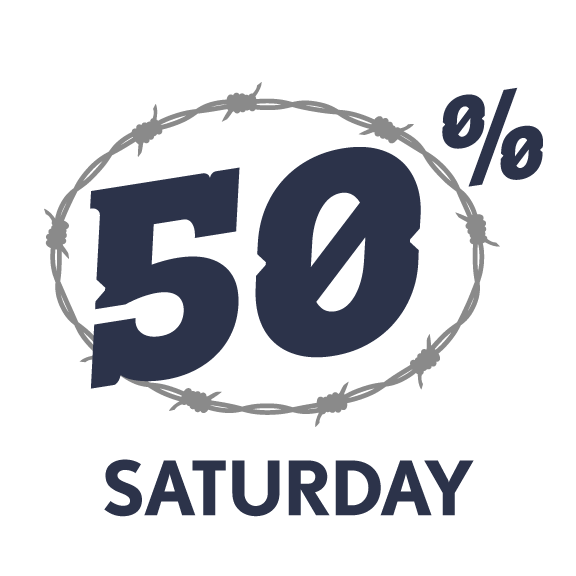 Saturday 50% OFF