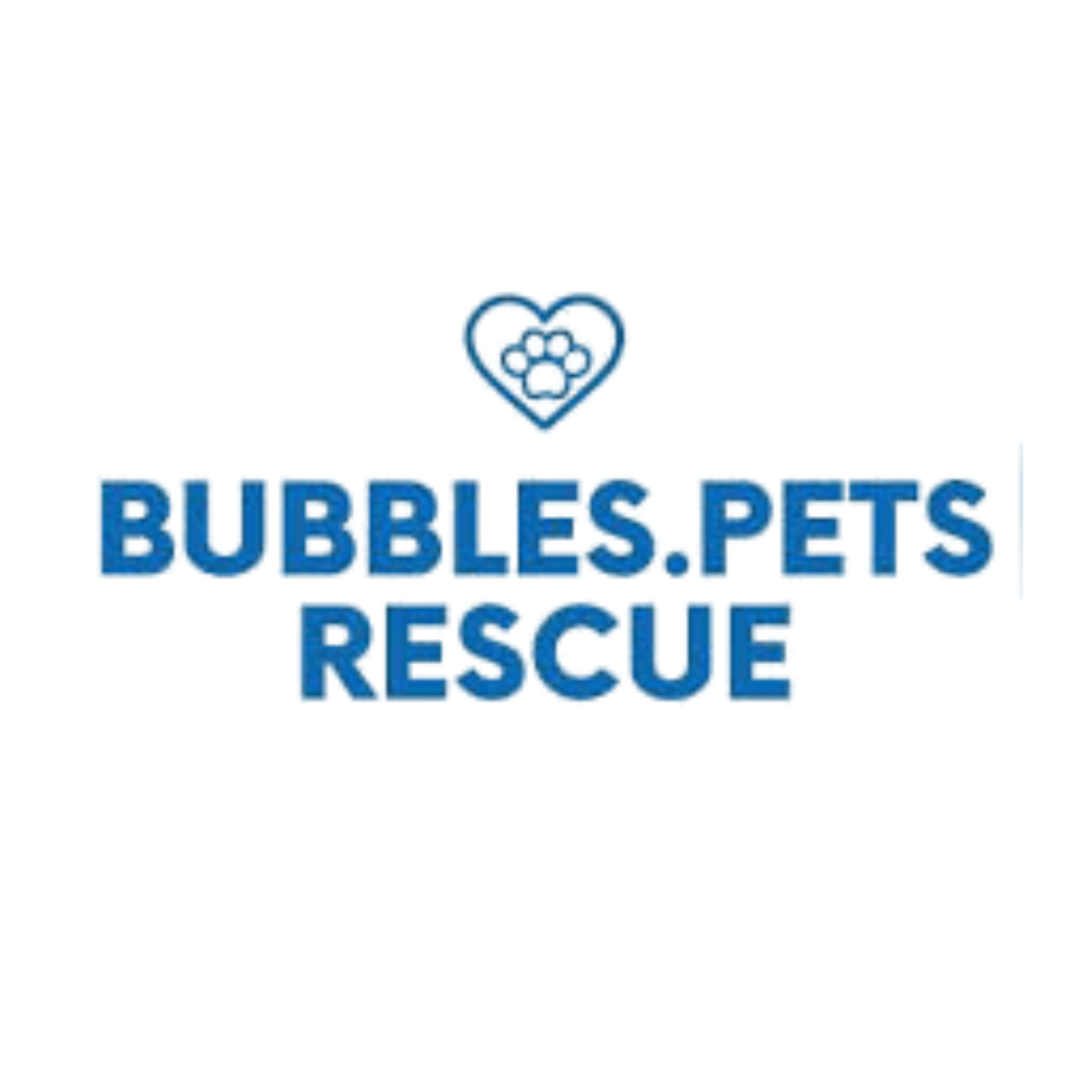 Logo of Bubbles Pets Rescue, a pet adoption and rescue organization.
