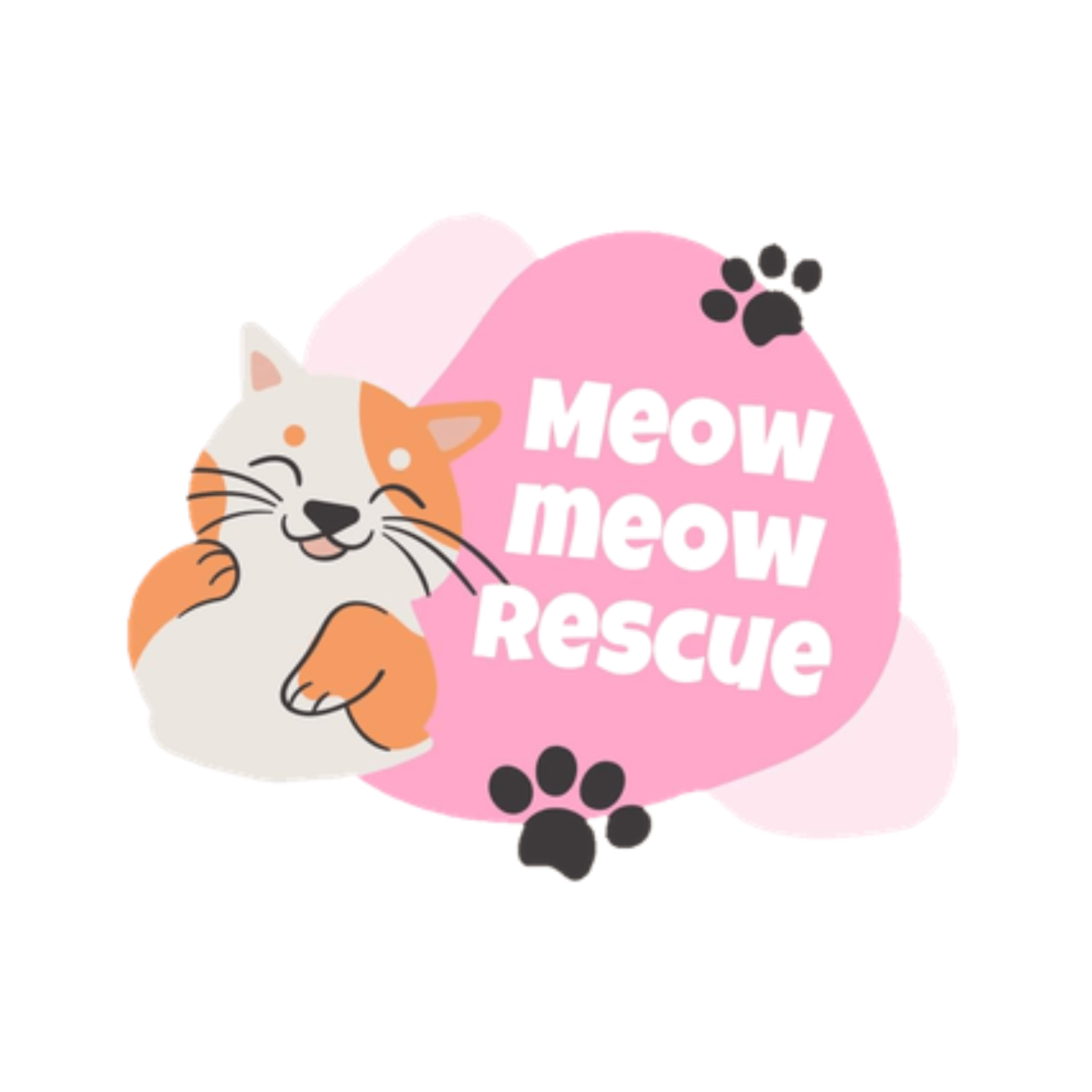 Logo of Meow Meow Rescue, a UAE organisation dedicated to rescuing and rehoming cats.