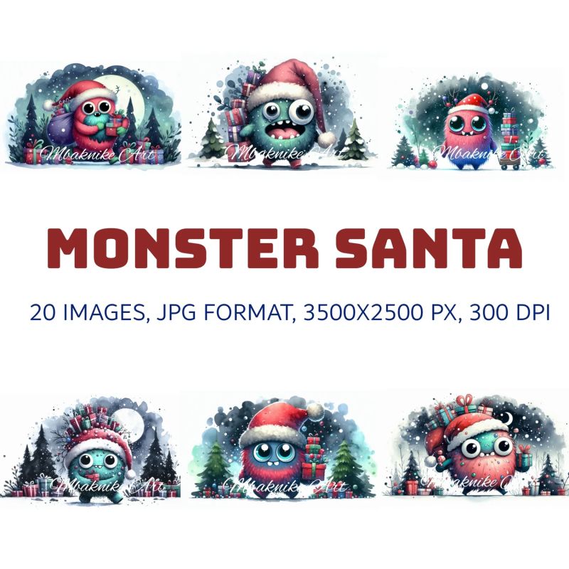 Cute Santa Payhip - Amazing Colorful Photo - Retina