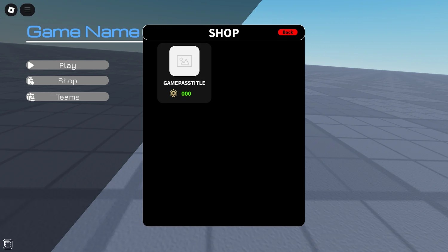 Roblox Marketplace Hub Roblox UI GUI Elements Payhip O 