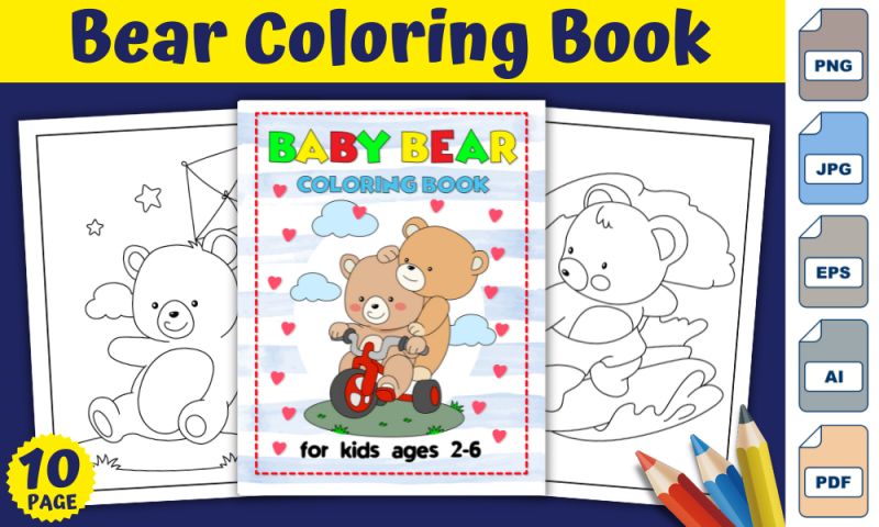 Bear Coloring Book Vol 2 Payhip - Premium Gradient Wallpaper - Desktop