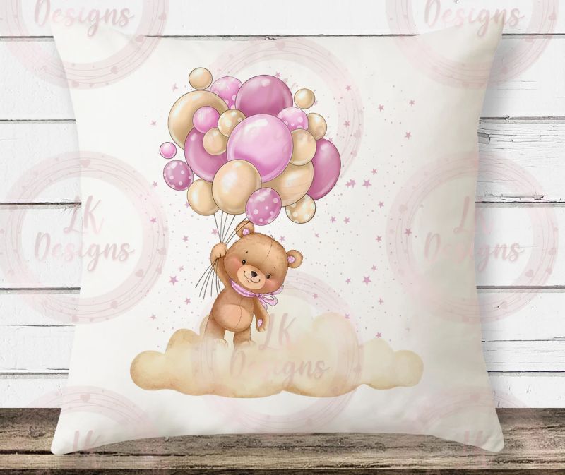 Pink Floating Bear Payhip - 4K Minimal Textures for Desktop