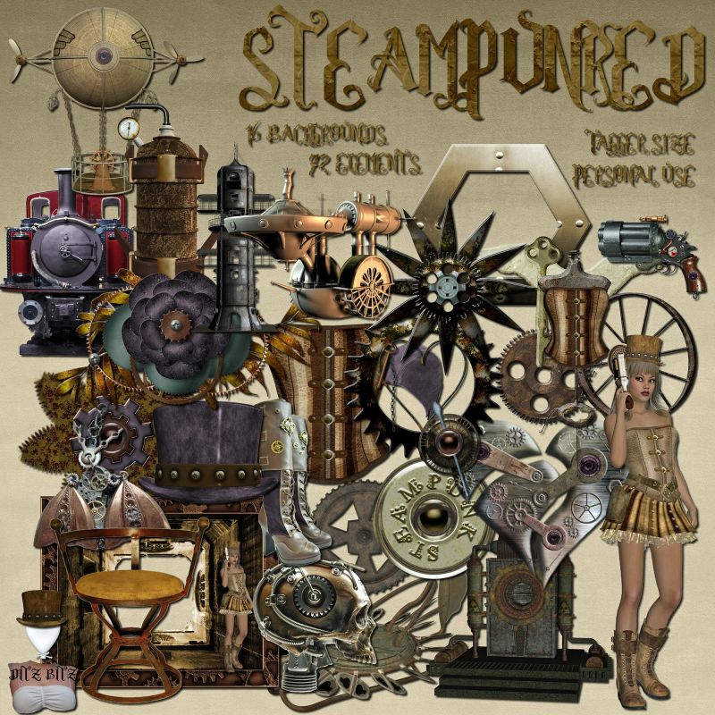 Mini Kit Steampunk Payhip - Premium Gradient Pattern Gallery - HD