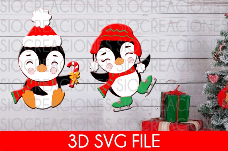 Christmas Penguin Payhip - Premium Vintage Design Gallery - High Resolution