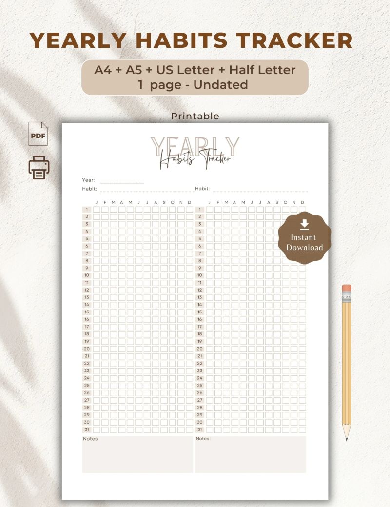 Habits Tracker Payhip - Premium Geometric Pattern Gallery - 8K