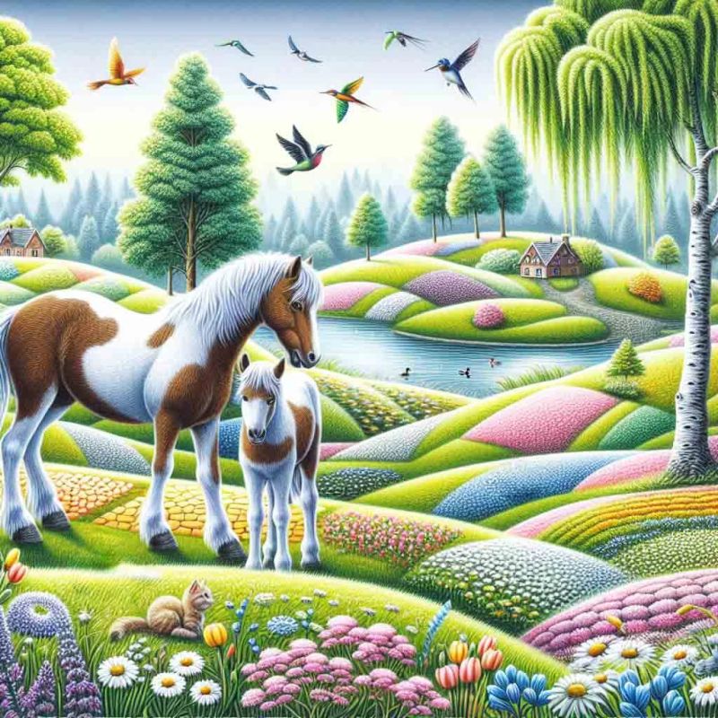 Horses Lakes Trees 2 Payhip - Best Geometric Designs in Full HD