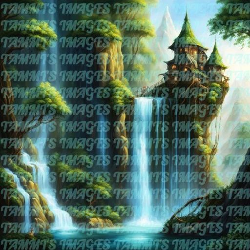 Rock Waterfall Payhip - Abstract Image Collection - 4K Quality