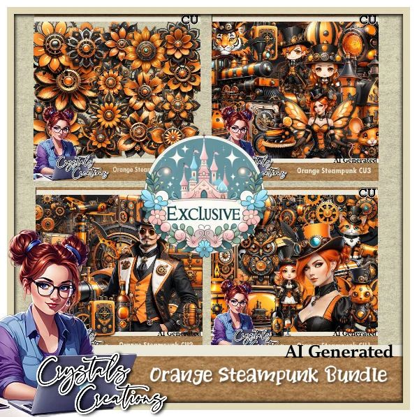 Blue Steampunk Payhip - Premium Sunset Illustration Gallery - 8K