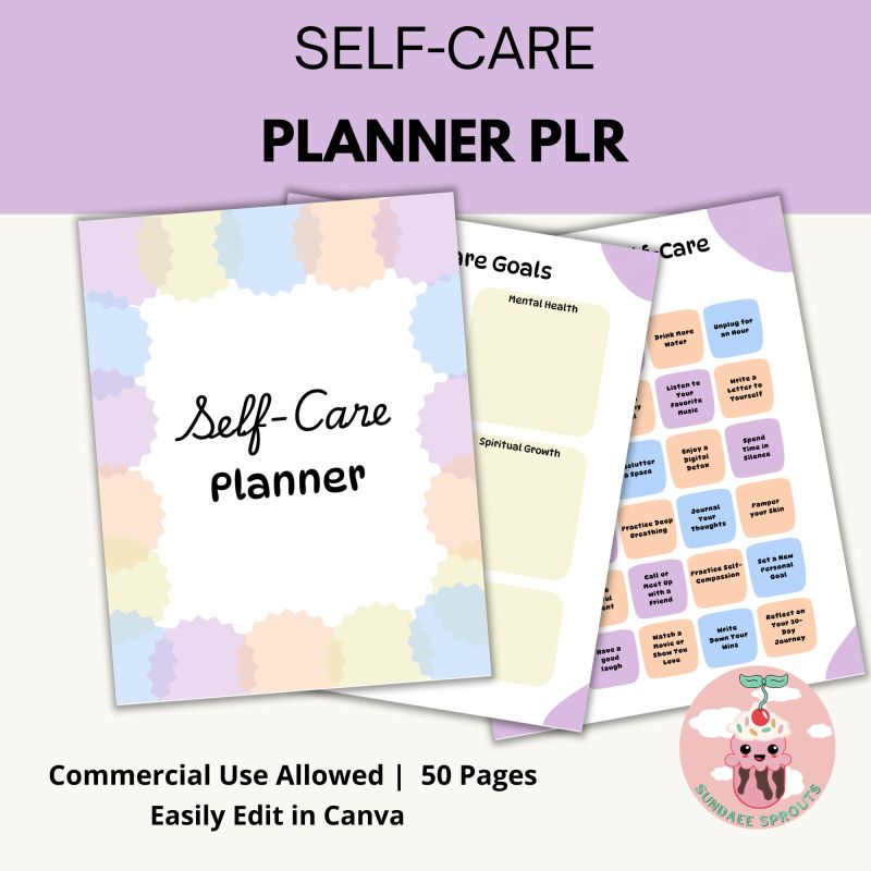 Self Care Planner Printable Payhip - Nature Illustration Collection - 4K Quality