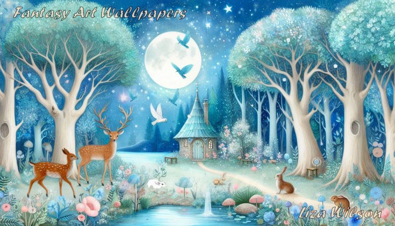 Heavenly Fractal Forests Payhip - High Resolution Vintage Designs for Desktop