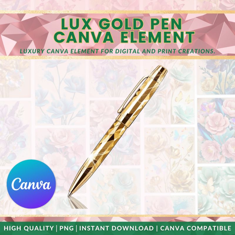 Lux Rosegold Pen Canva Element Payhip - Premium Nature Texture Gallery - Ultra HD