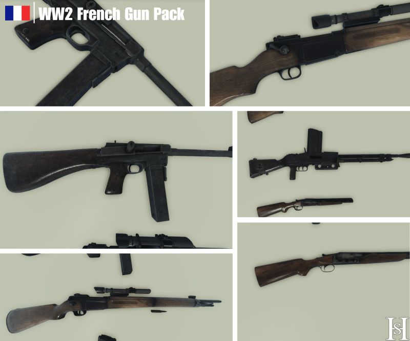 Ww2 Gun Pack Payhip - Download High Quality Ocean Design | Retina