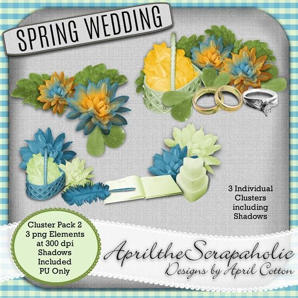 Spring Wedding Cluster Frame 2 Payhip - Dark Texture Collection - Desktop Quality