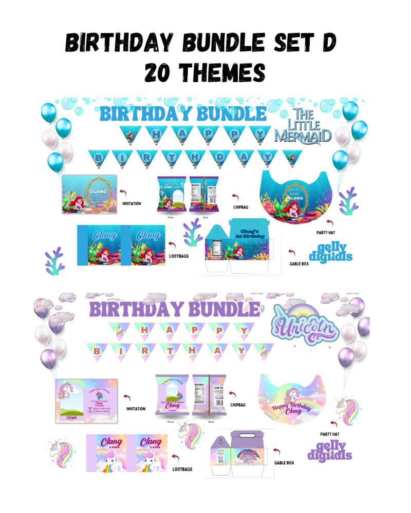 Birthday Bundle Template Set D Payhip - Full HD Nature Pictures for Desktop