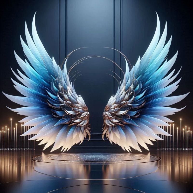 Blue White Wings Payhip - Best Colorful Backgrounds in 4K