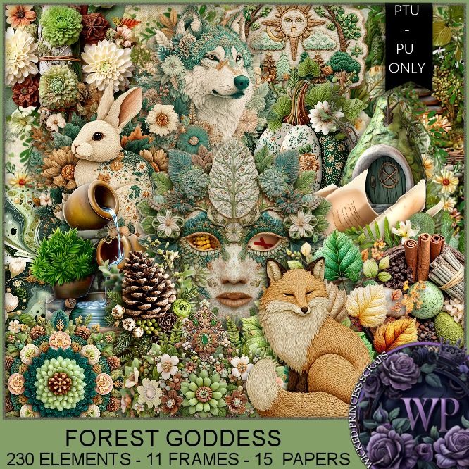 Forest Goddess Payhip - Gorgeous Nature Illustration - Full HD