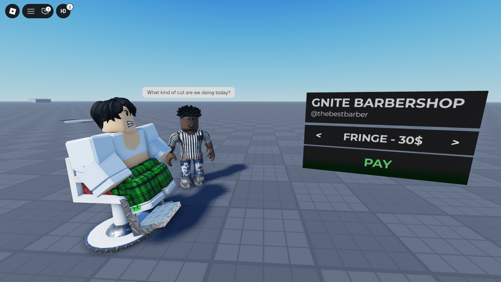 Barber System Roblox Interactive Character O 
