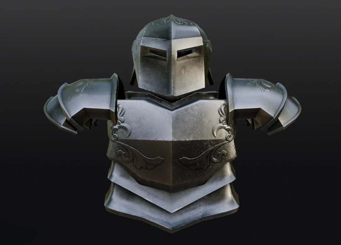 Roblox Medieval Knight Steel Armor Model Set O 