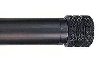 Threaded muzzle capped with a thread protector