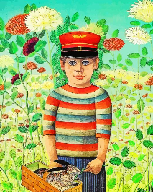 Boy With Rabbit Painting By Numbers.png