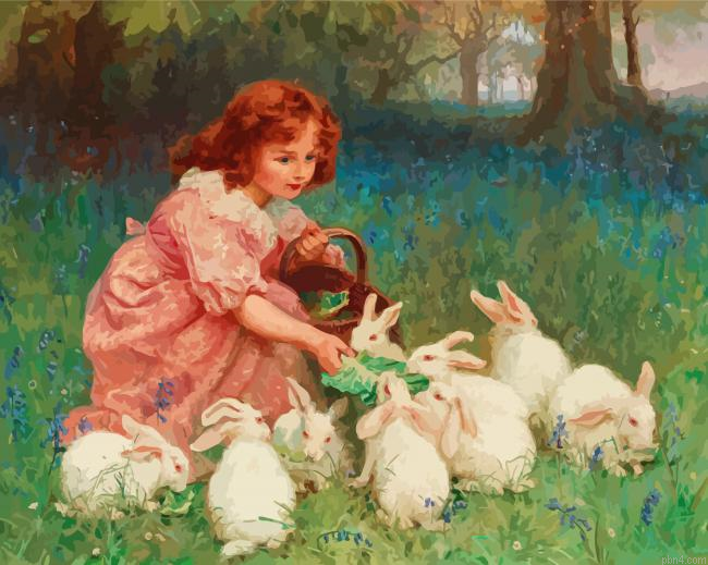 Little Girl With Rabbit Painting By Numbers.png