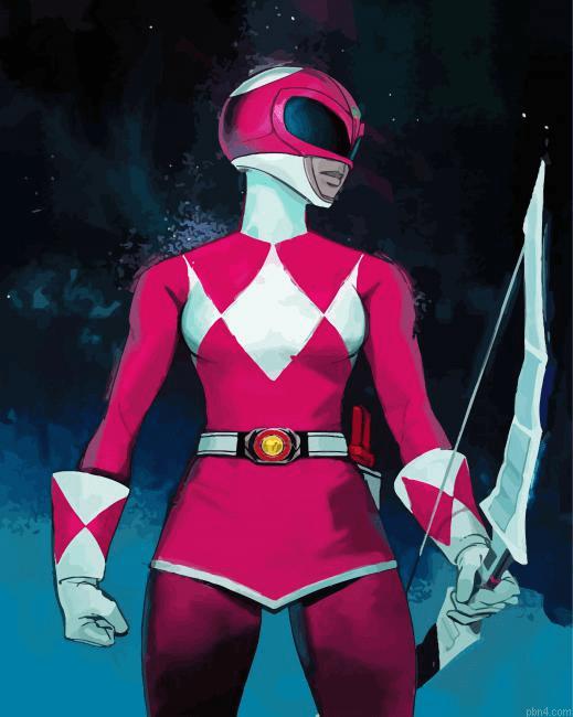 Pink Power Rangers Character Painting By Numbers.png
