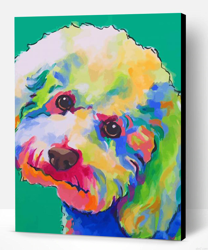 Colorful Cockapoo Art Painting By Numberss.png