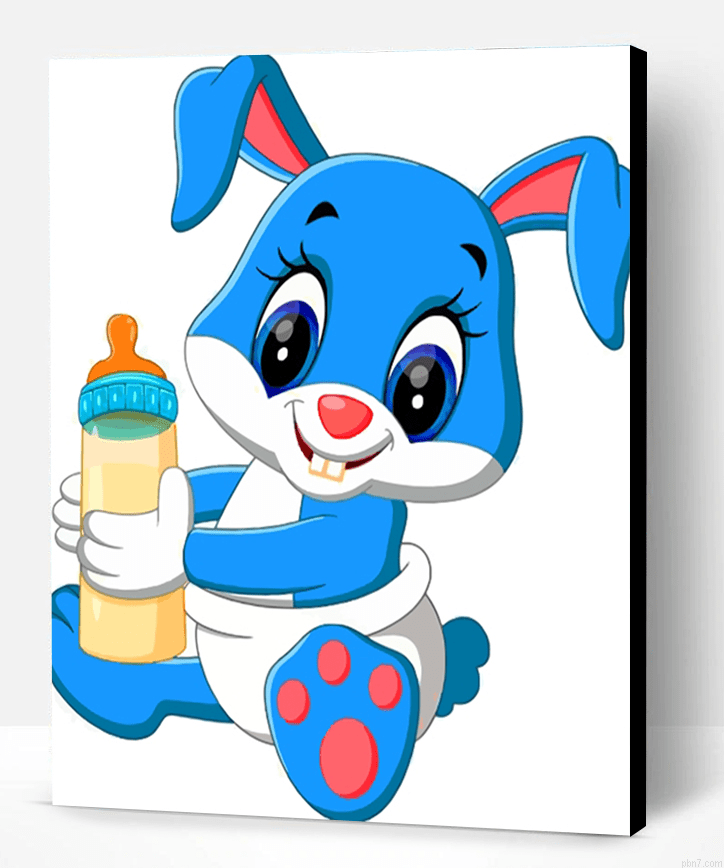 Cute Rabbit Painting By Numberss.png
