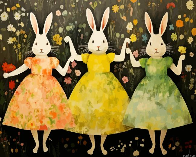 Dancing Rabbits Painting By Numberss.png