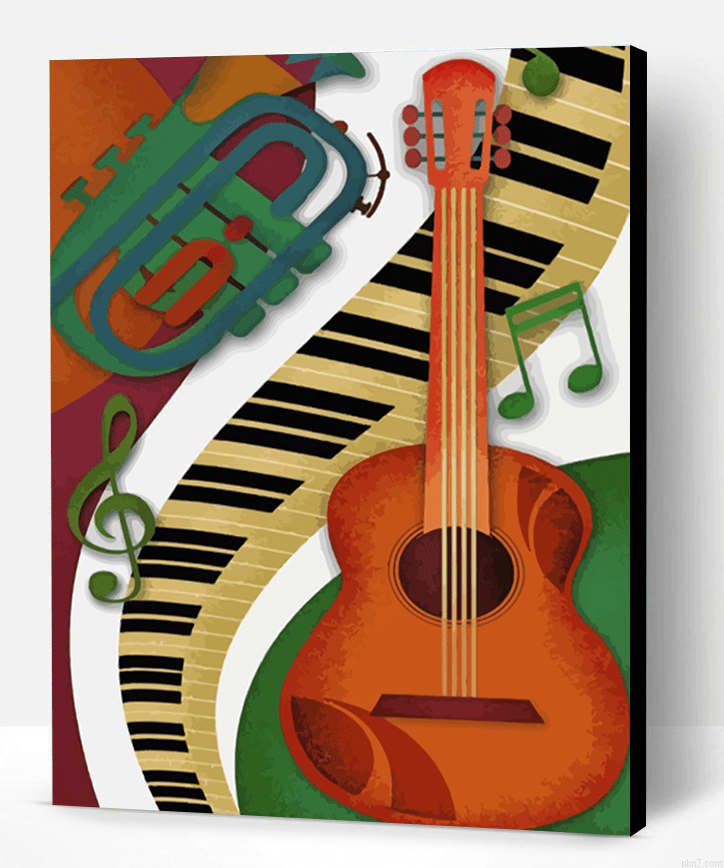 Musical Instruments Painting By Numberss.png