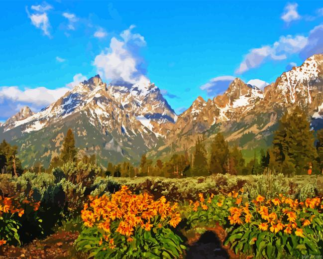 Springtime In Mountain Painting By Numberss.png