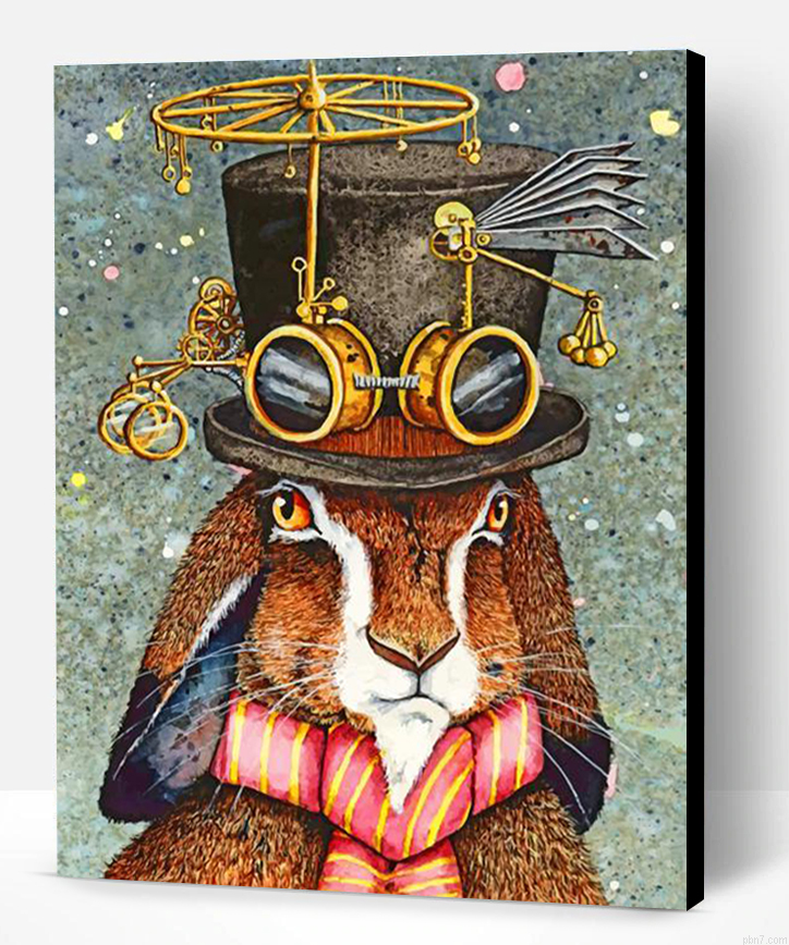 Steampunk Rabbit Painting By Numberss.png